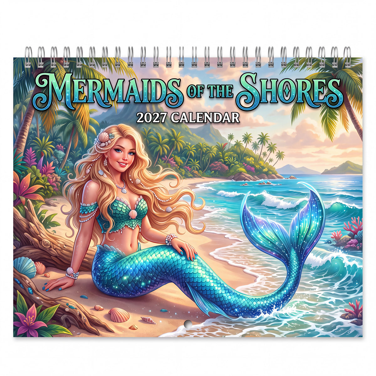 Mermaids of the Shores 2027 Wall Calendar – Fantasy Mermaid Art
