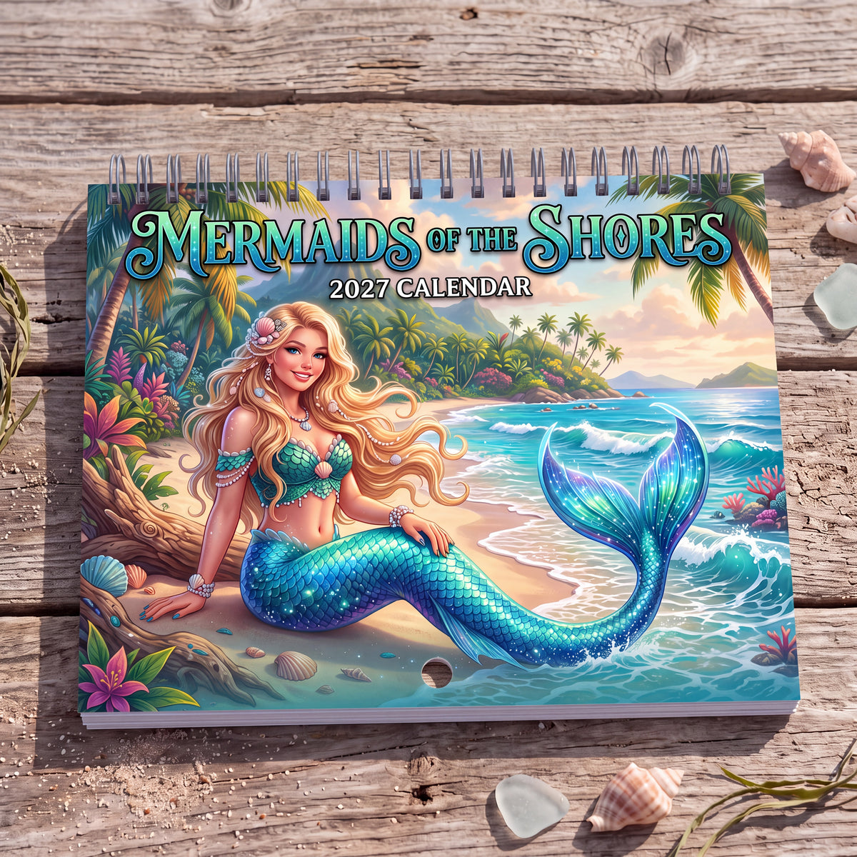 Mermaids of the Shores 2027 Wall Calendar – Fantasy Mermaid Art