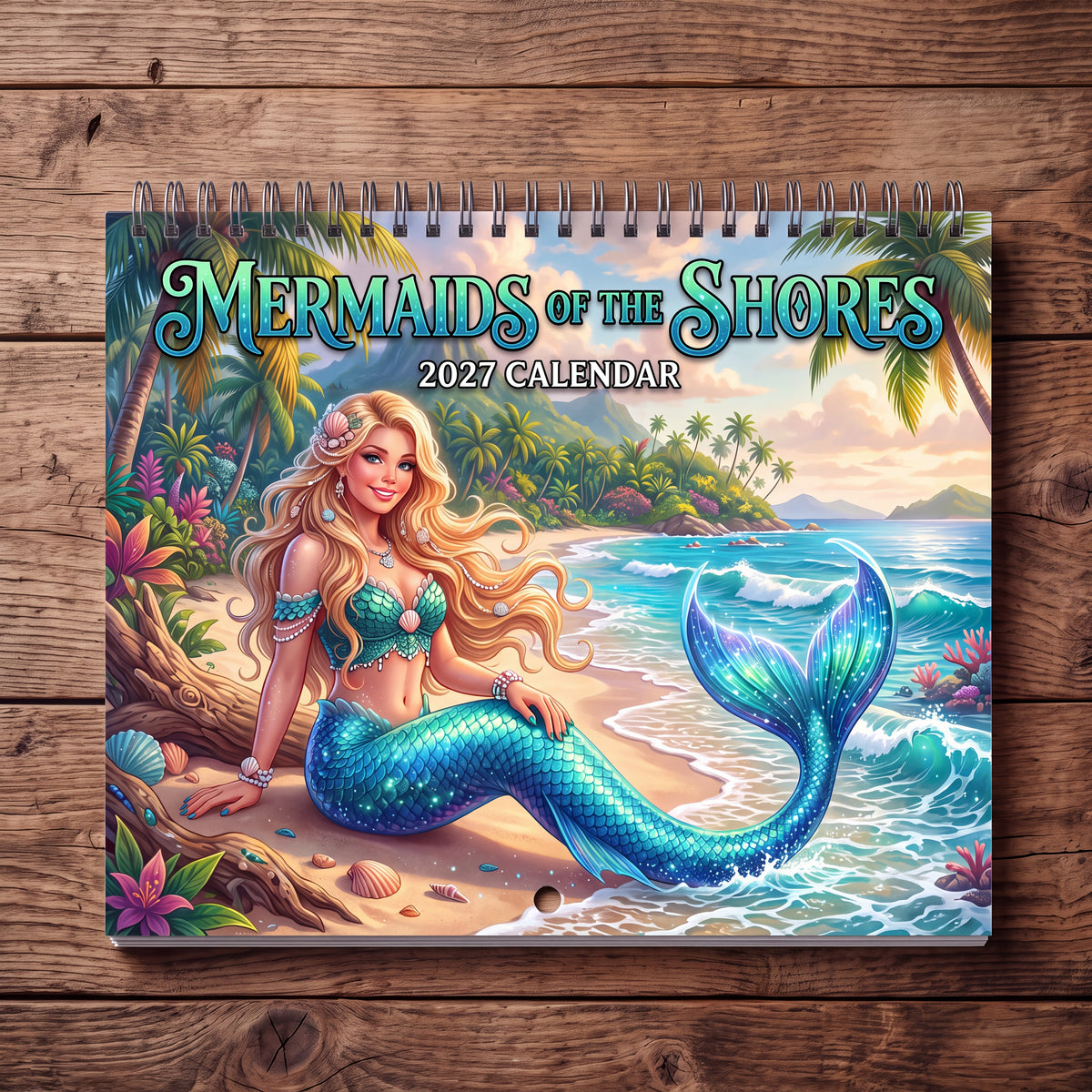 Mermaids of the Shores 2027 Wall Calendar – Fantasy Mermaid Art