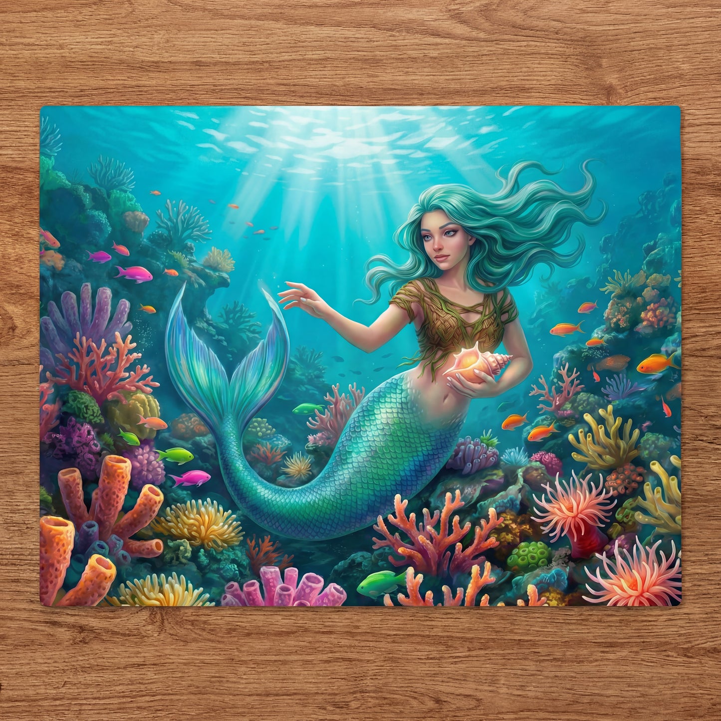 Underwater Mermaid Placemats (Set of 4) – Coastal Beach House Table Setting