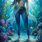 Mermaid Scale Yoga Leggings | Teal & Purple Oceancore Print | High-Waisted Activewear