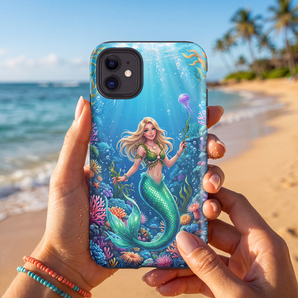 Mermaid iPhone Case – Colorful Coral Reef | Ocean Fantasy Phone Cover