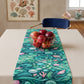 Ocean Mermaid Table Runner | Seashell & Starfish Coastal Dining Decor