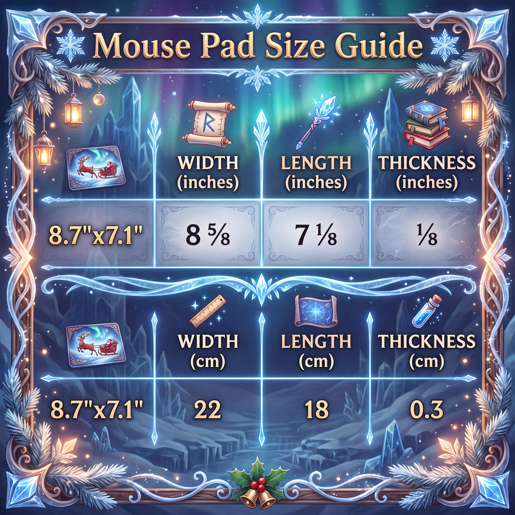 Christmas Village Mouse Pad - Winter Desk Decor