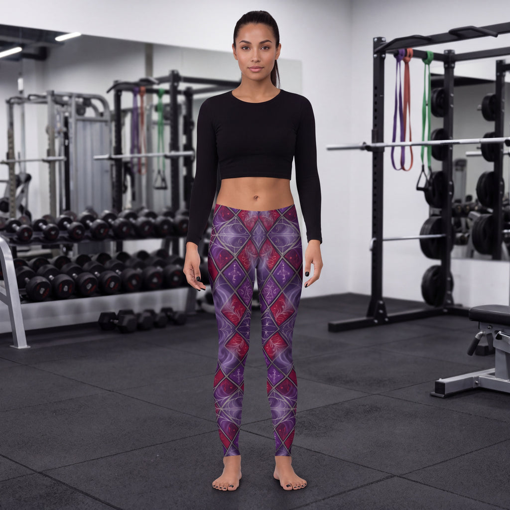 Night Elf Inspired Leggings | Purple & Burgundy Dark Fantasy Elven Pants