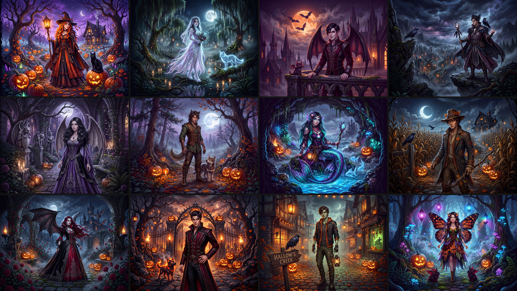Midnight Monsters Halloween 2027 Wall Calendar – Gothic Fantasy Vampire, Witch, Werewolf & Spooky Monster Art
