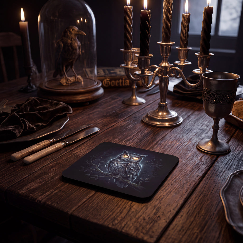 Owl Coaster – Spooky Halloween Drink Mat