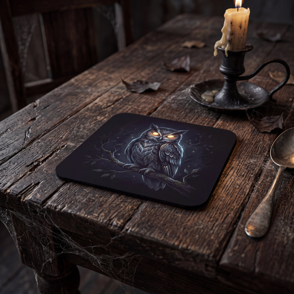 Owl Coaster – Spooky Halloween Drink Mat