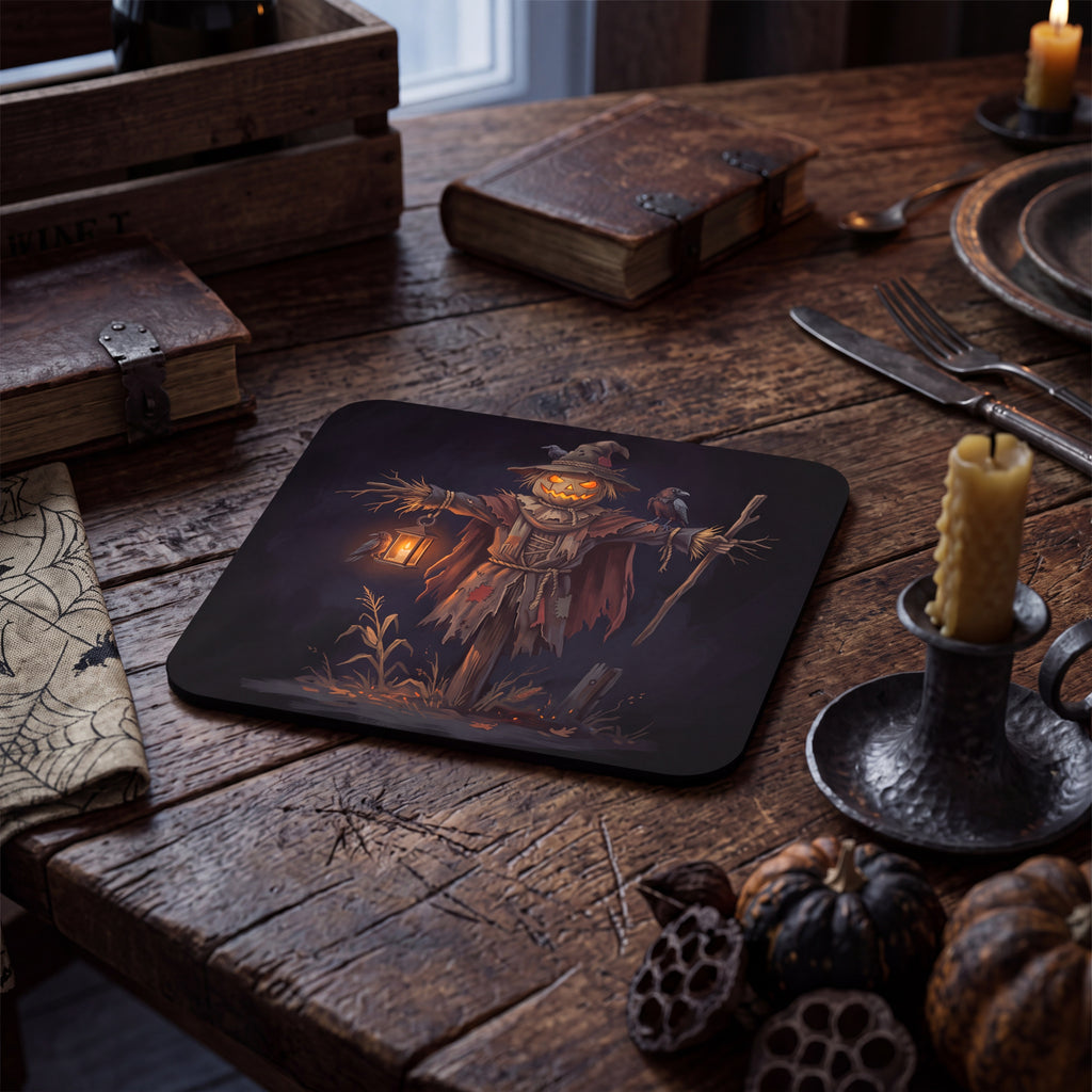 Scarecrow Coaster – Spooky Halloween Drink Mat