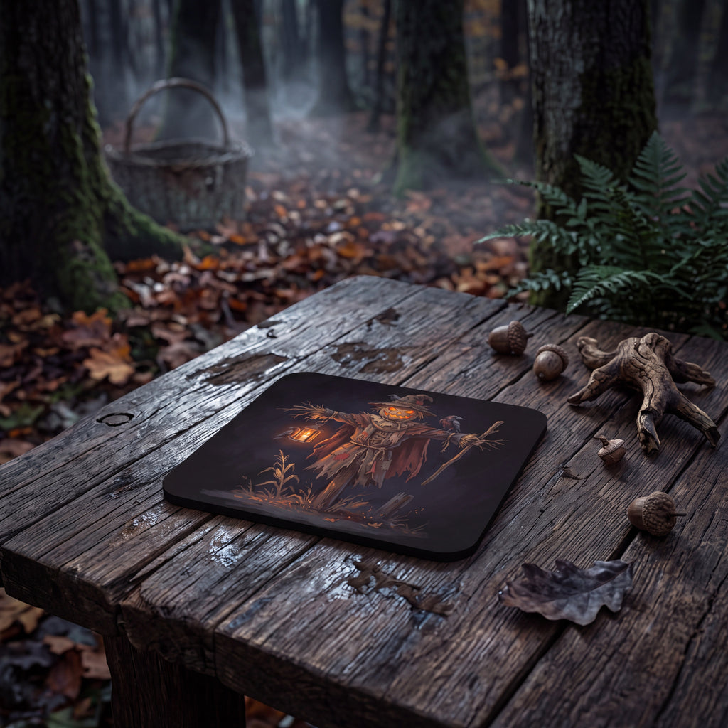 Scarecrow Coaster – Spooky Halloween Drink Mat
