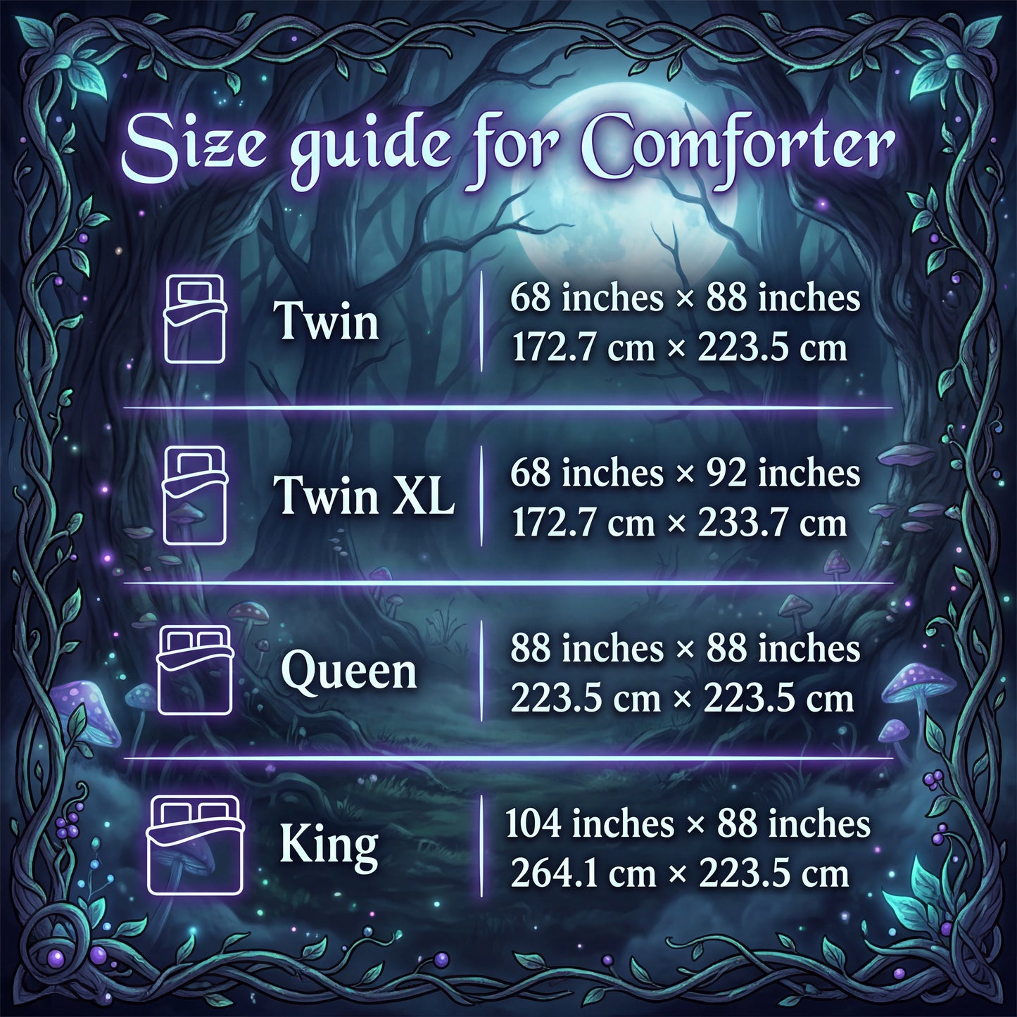 Moonlit Gothic Comforter | Vampire Queen Bedding