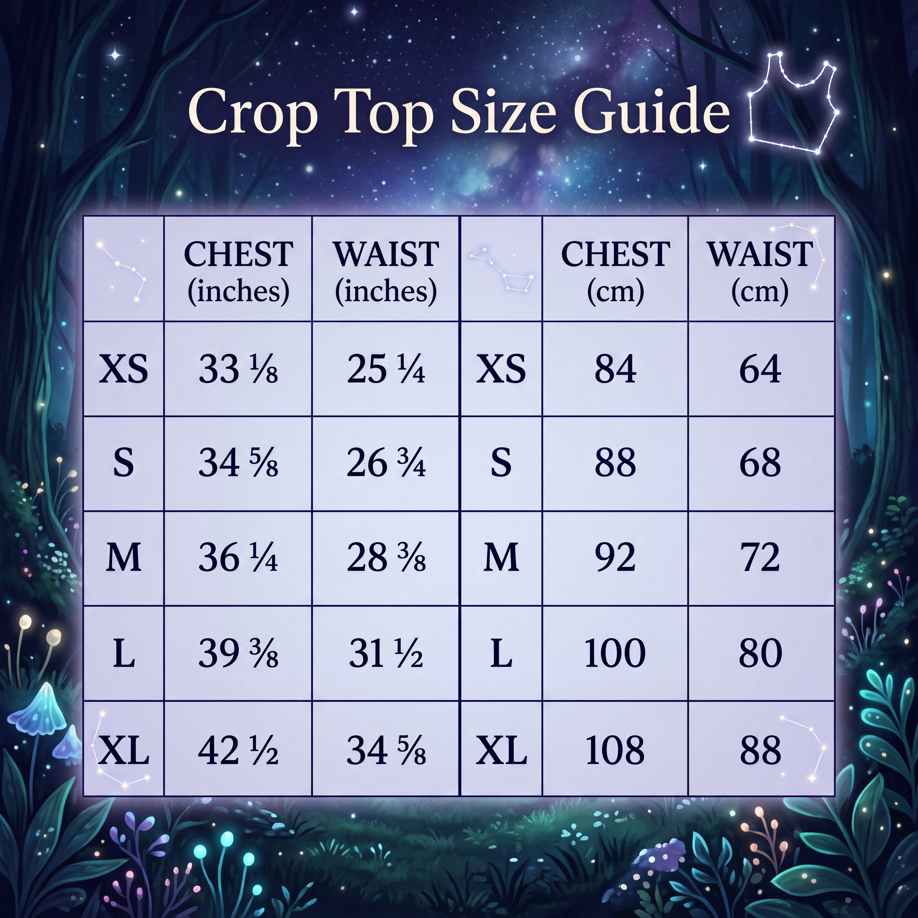 Celestial Moon Crop Top | Purple Gothic Activewear