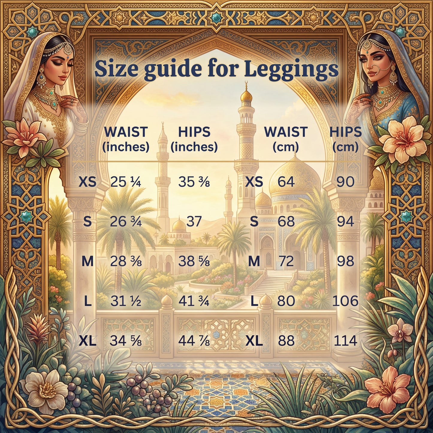 Desert Yoga Leggings | Genie Girl & Magical Lamp Fantasy | High-Waisted Activewear