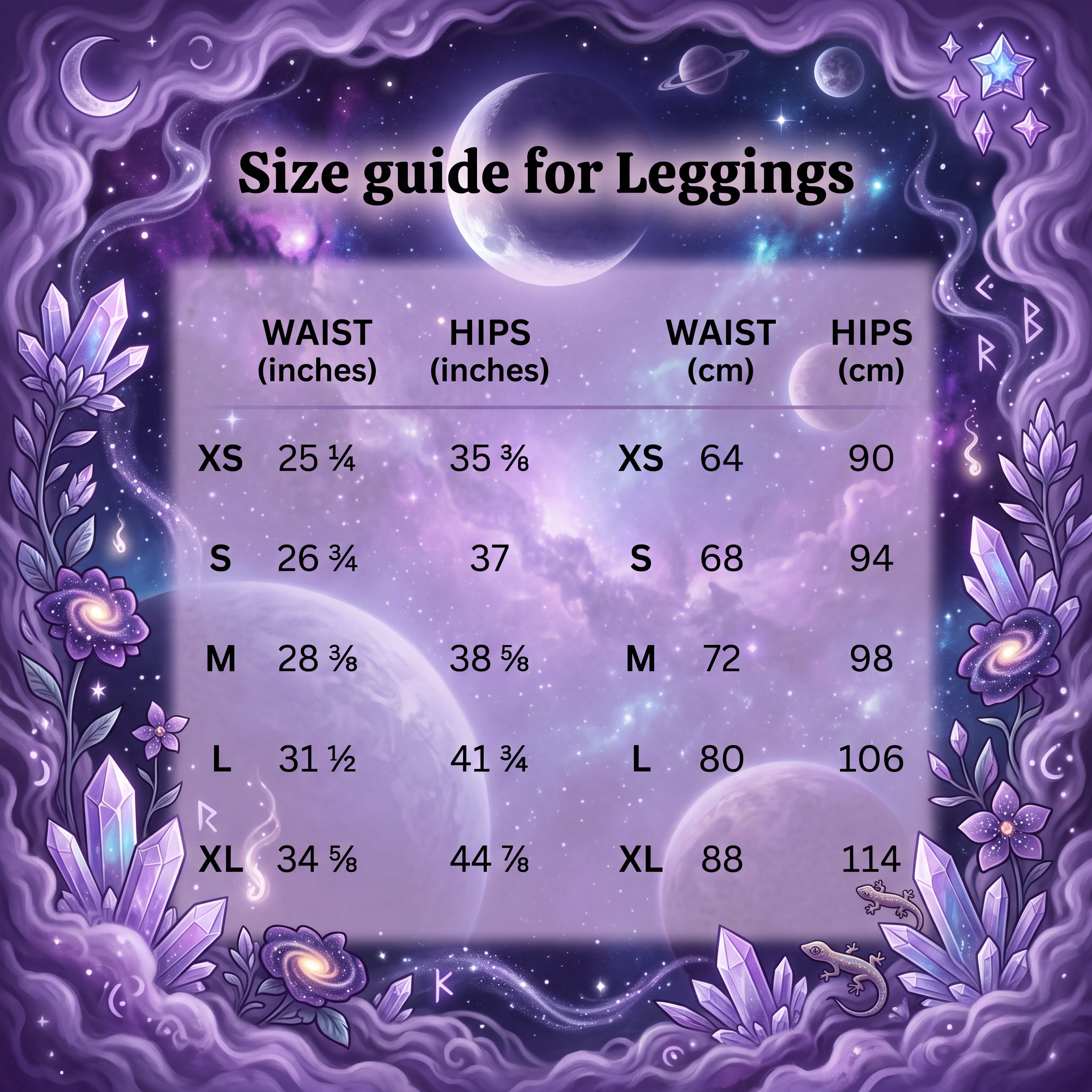 Celestial Moon Leggings | Purple Gothic Yoga Pants