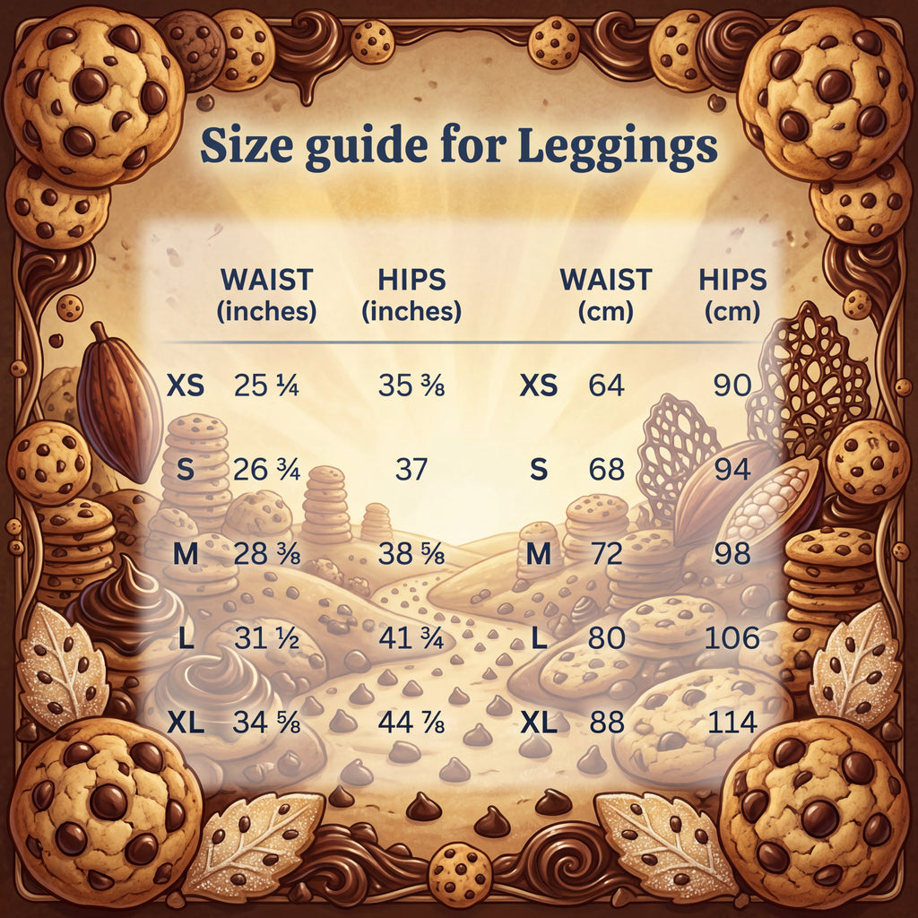 Sweet Treat Yoga Leggings | Chocolate Chip Cookies | High-Waisted Activewear
