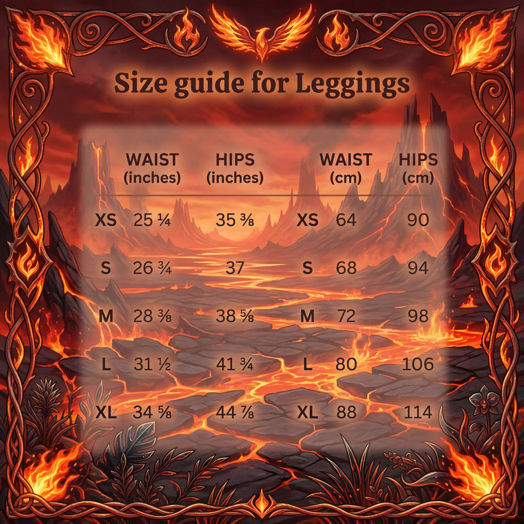 Dragonfire Yoga Leggings | Feuermagie | Hohe Fantasy-Activewear