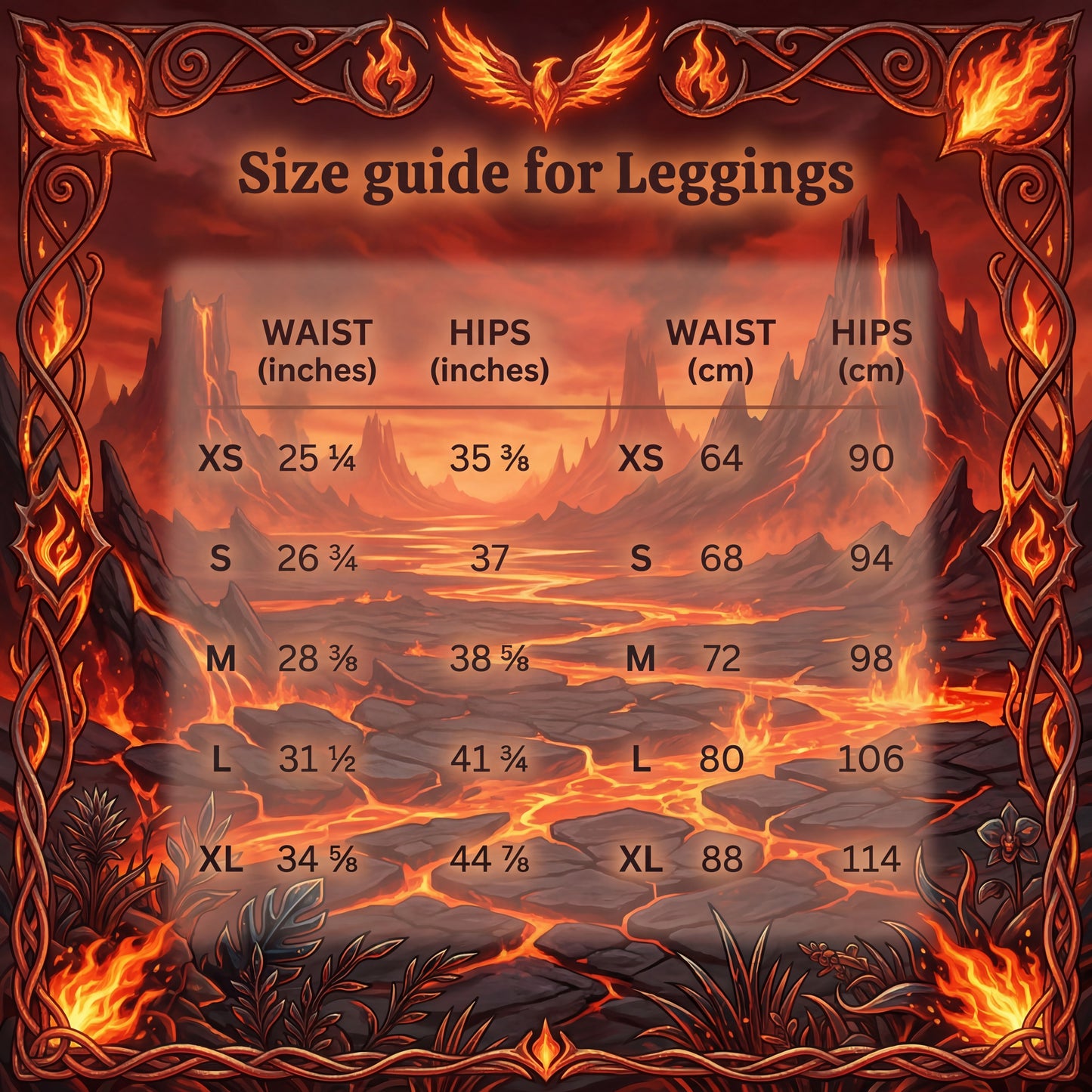 Dragonfire Yoga Leggings | Fire Magic | High-Waisted Fantasy Activewear