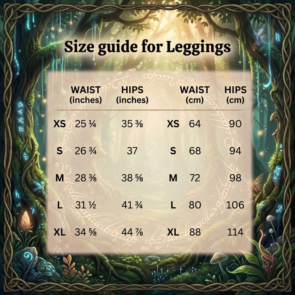 Forest Elf Yoga Leggings | Enchanted Botanical Woodland | High-Waisted Activewear