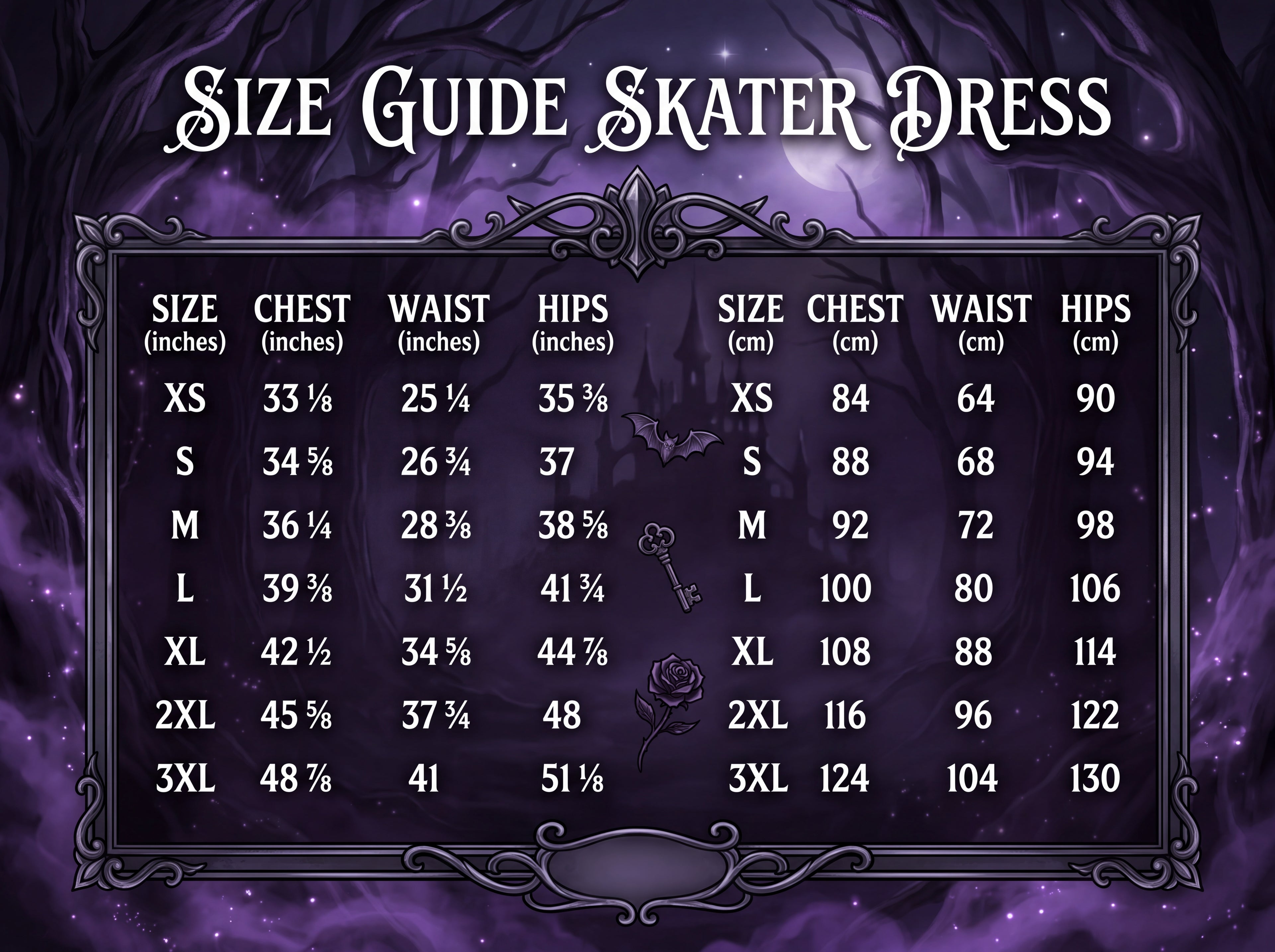 Gothic Moon Skater Dress | Purple Fantasy Aesthetic