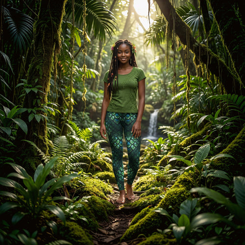 CUT-SEW Snake Yoga Leggings | Serpent Scales Fantasy | High-Waisted Activewear