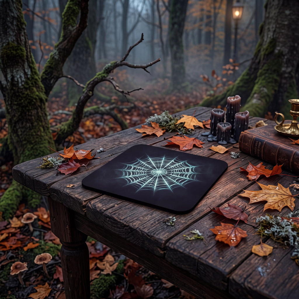 Spiderweb Coaster – Spooky Halloween Drink Mat