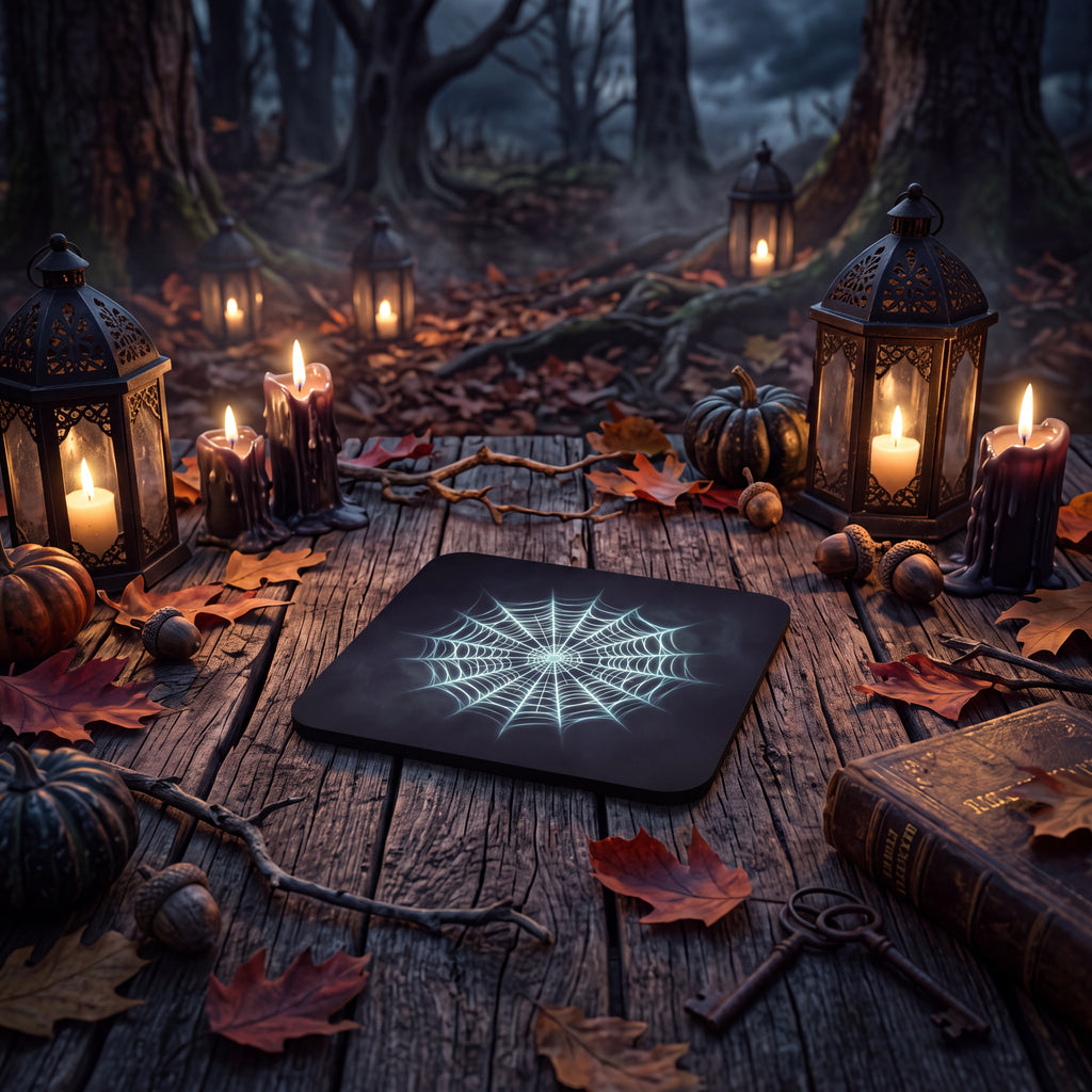 Spiderweb Coaster – Spooky Halloween Drink Mat
