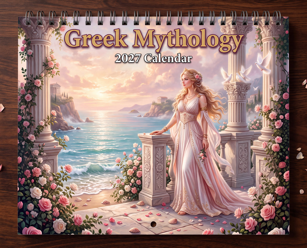 Greek Mythology 2027 Wall Calendar – Greek Gods and Goddesses Fantasy Art, Zeus, Aphrodite, Poseidon & More