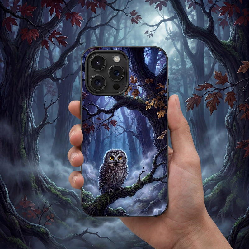 Spooky Owl iPhone Case | Enchanted Forest Gothic Art | Tough Phone Case