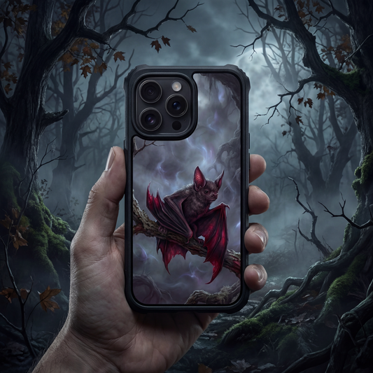 Vampire Bat iPhone Case | Gothic Haunted Forest Phone Case | Matte Tough Protective Cover