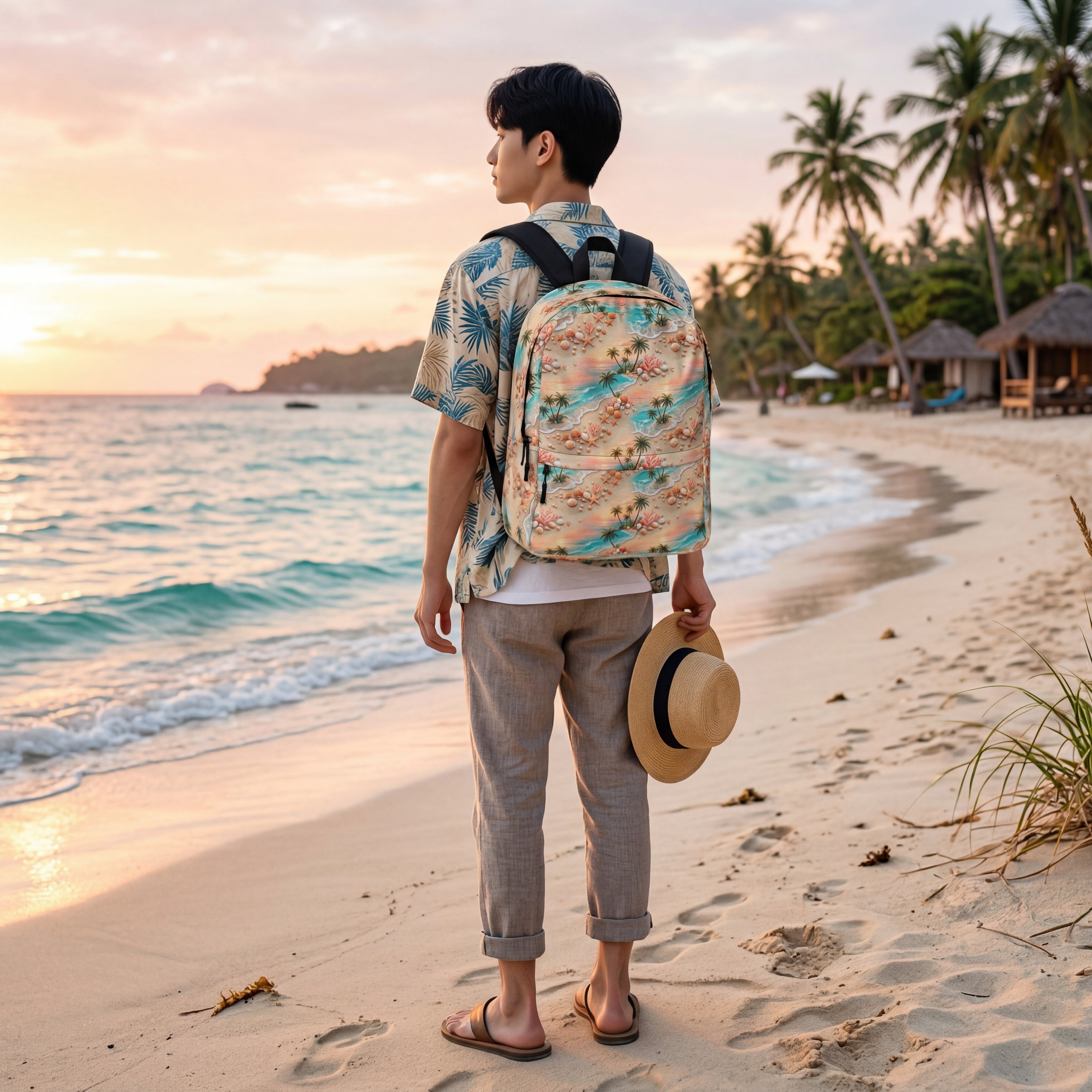 Tropical Beach Backpack | Laptop Bag