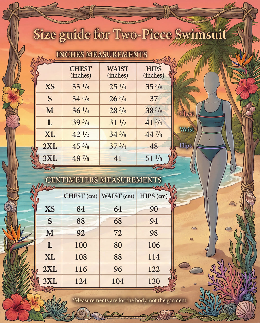 Tropical Beach Bikini Set | Two-Piece High-Waisted Swimwear