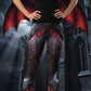 Vampire Bat Yoga Leggings | Gothic Graveyard Damask Print | High-Waisted Yoga Pants