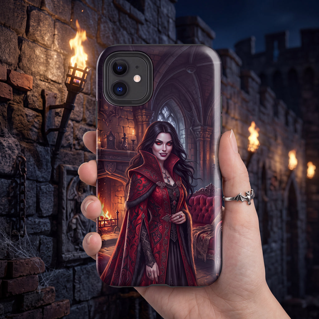Vampire iPhone Tough Case  | Gothic Dark Fantasy Castle | Spooky Phone Cover