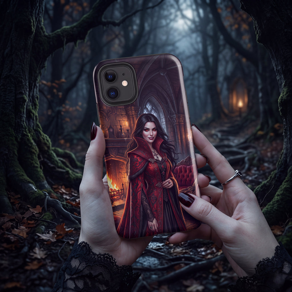 Vampire iPhone Tough Case  | Gothic Dark Fantasy Castle | Spooky Phone Cover