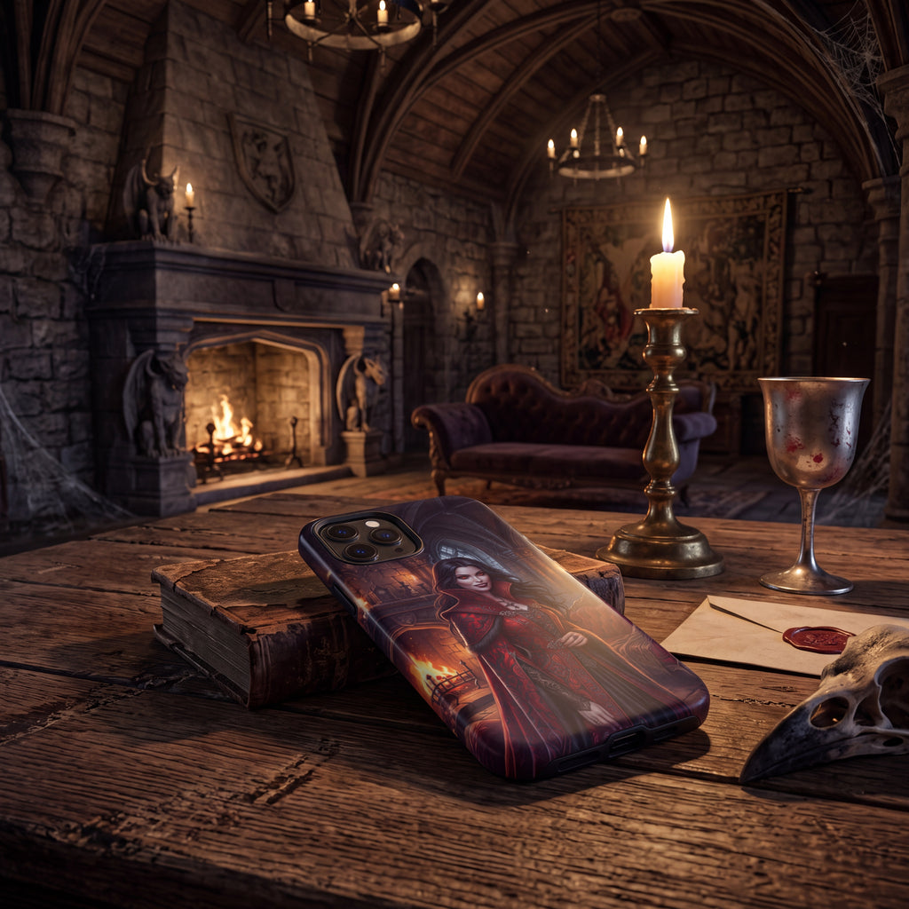 Vampire iPhone Tough Case  | Gothic Dark Fantasy Castle | Spooky Phone Cover