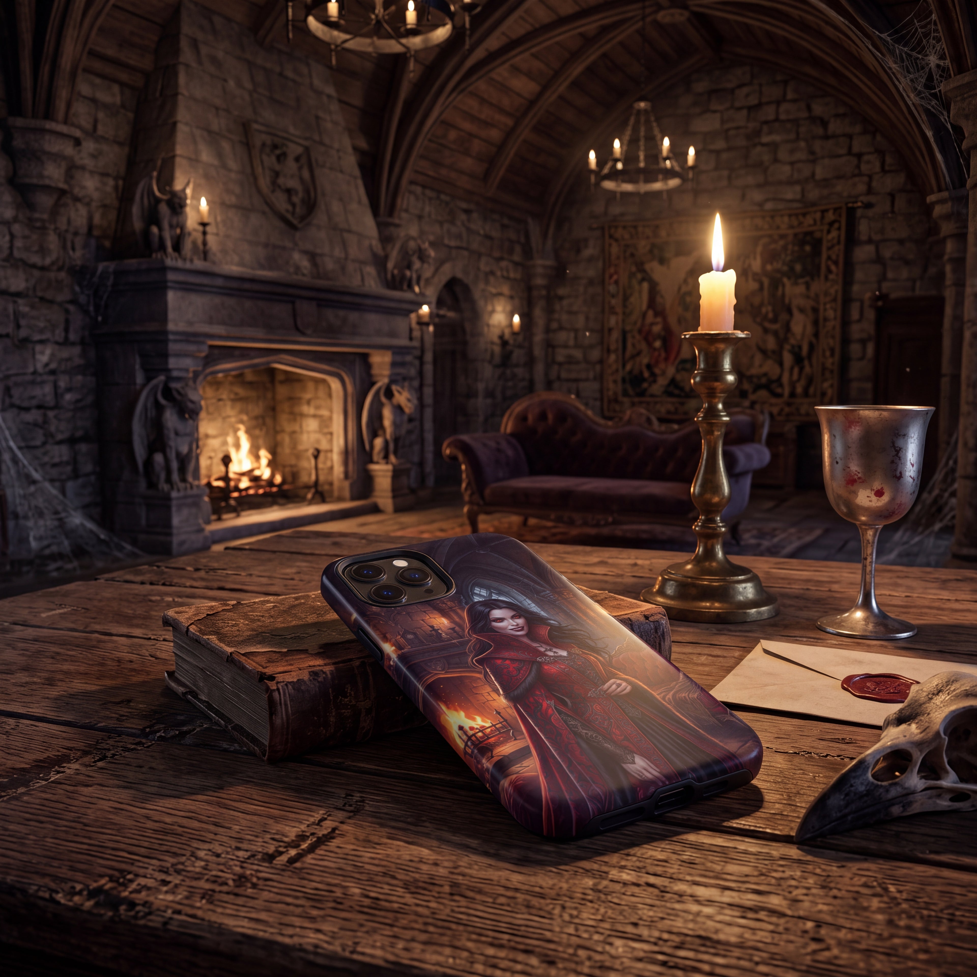 Vampire iPhone Tough Case  | Gothic Dark Fantasy Castle | Spooky Phone Cover