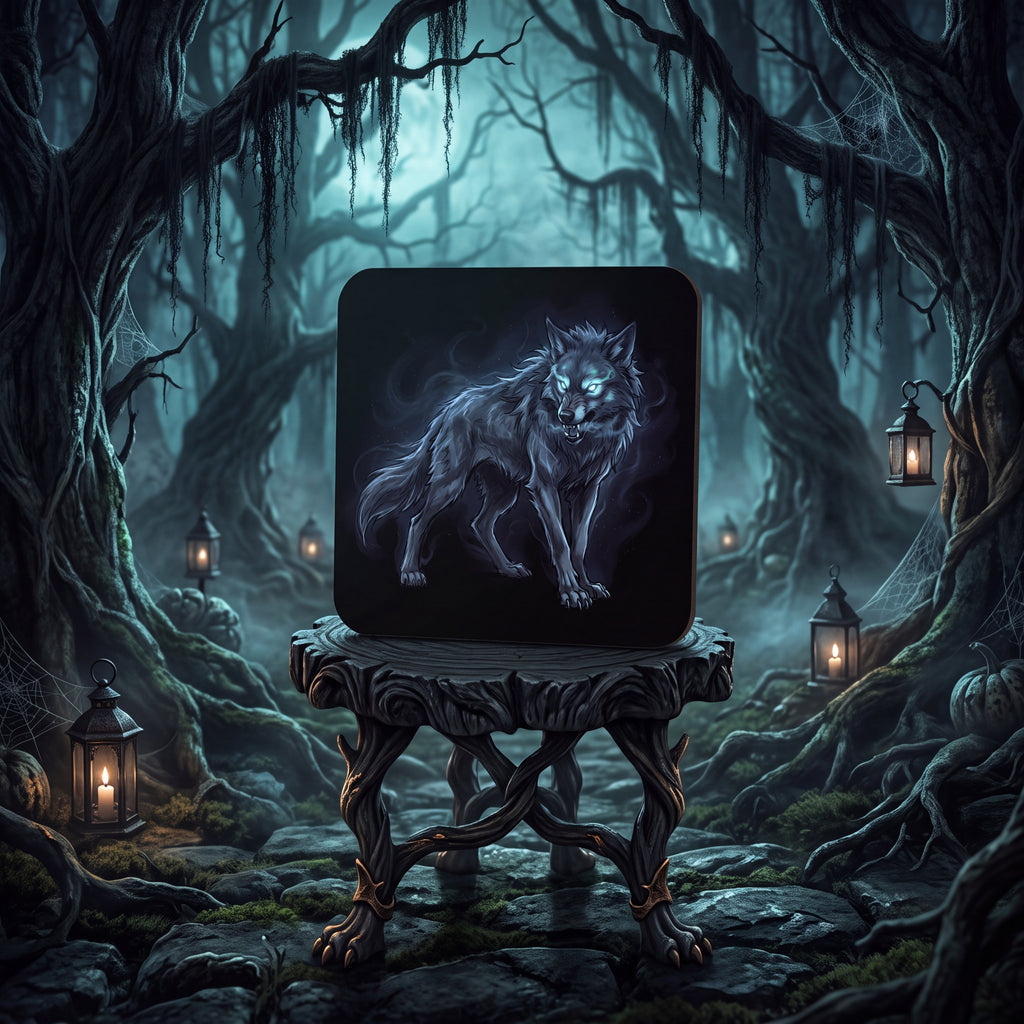 Wolf Coaster – Spooky Halloween Drink Mat