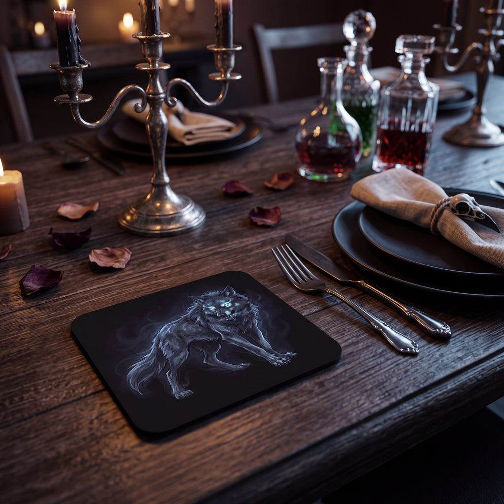 Wolf Coaster – Spooky Halloween Drink Mat