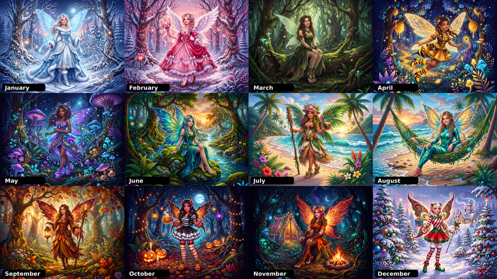 Enchanted Fairies 2027 Wall Calendar | Magical Seasonal Fairy Art