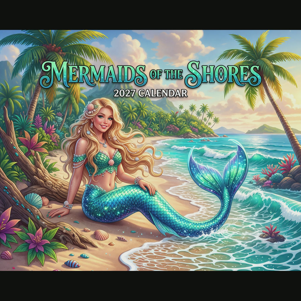 Mermaids of the Shores 2027 Wall Calendar – Fantasy Mermaid Art