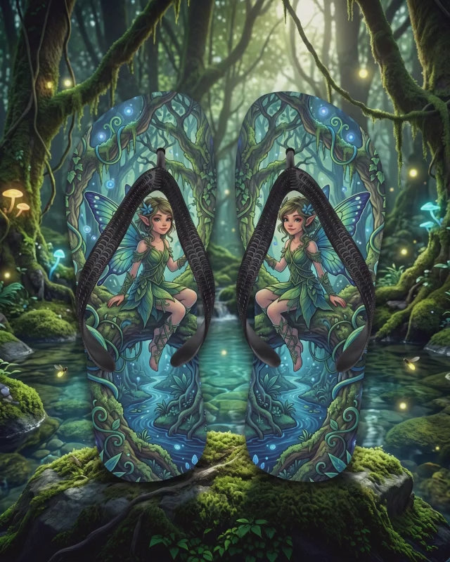 Magical Forest Flip Flops | Fairycore Enchanted Woodland Sandals