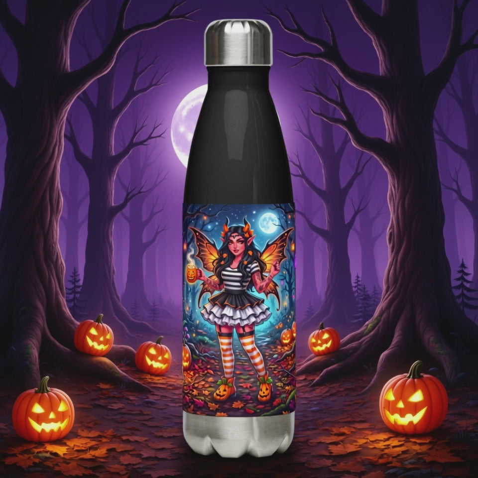 Halloween Fairy Water Bottle – Pumpkin Forest Stainless Steel Bottle