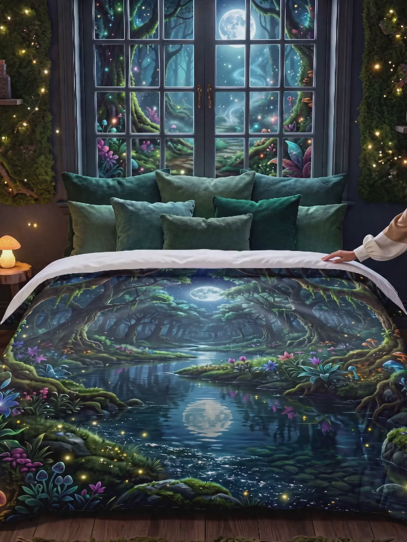 Enchanted Forest Comforter | Moonlit Stream Bedding