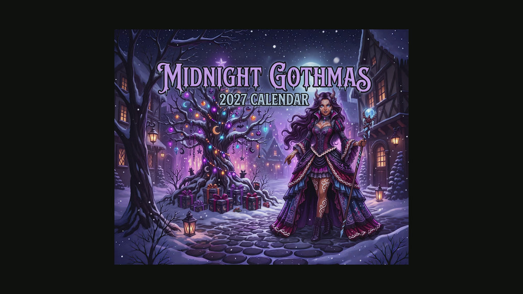 Midnight Gothmas 2027 Calendar – Gothic Christmas Fantasy Wall Calendar with Vampires, Dark Elves, Krampus & Winter Magic