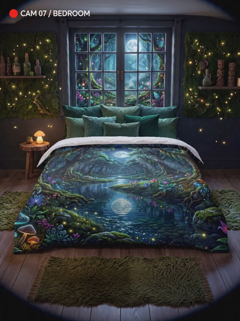 Enchanted Forest Comforter | Moonlit Stream Bedding