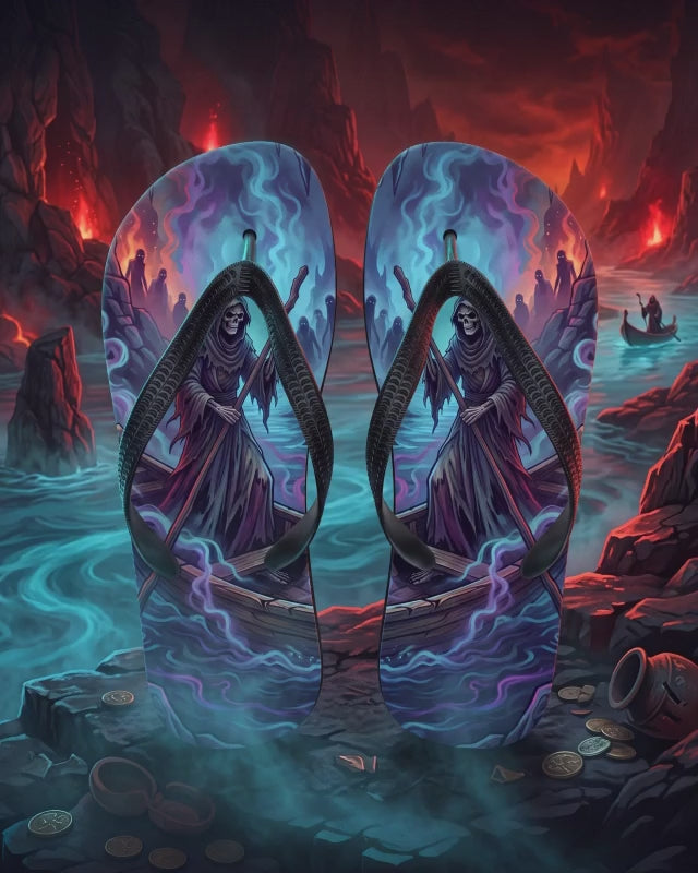 Charon Greek Mythology Flip Flops | River Styx Underworld Ferryman Sandals