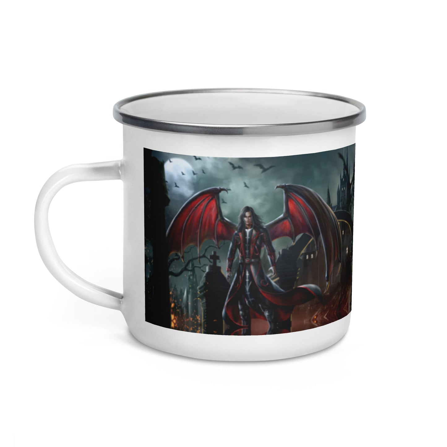 Spooky Enamel Mug - Vampire Theme