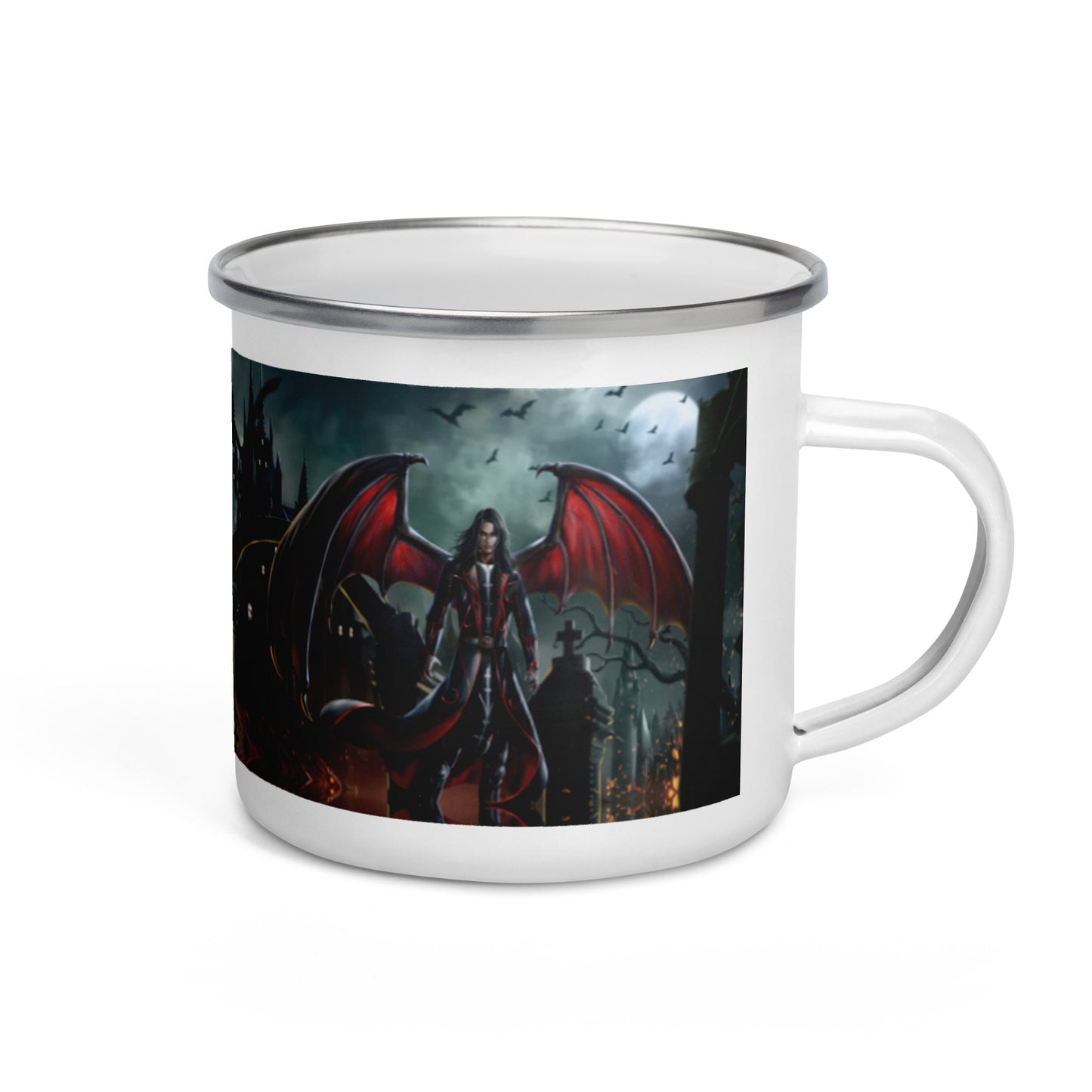 Spooky Enamel Mug - Vampire Theme