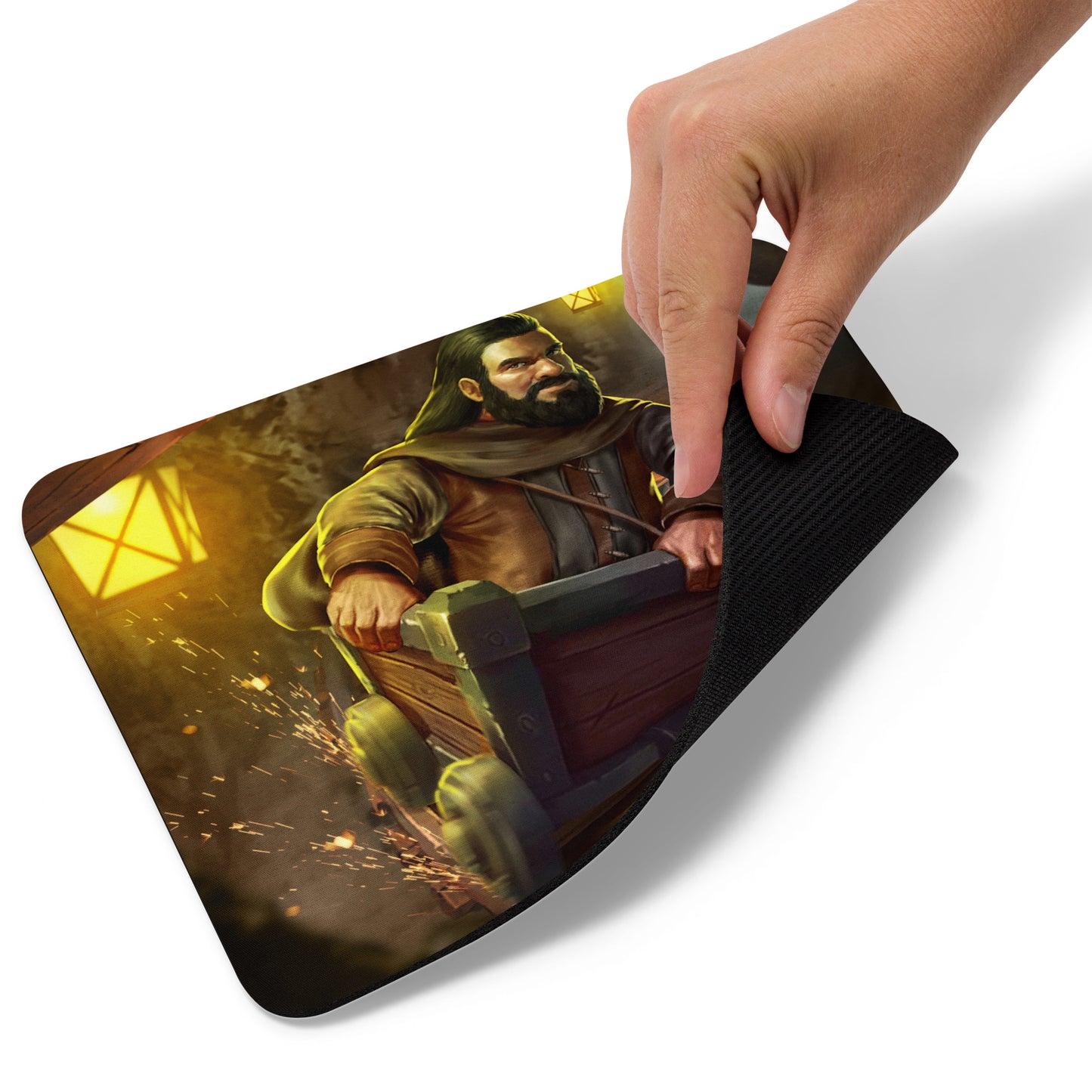 Gaming Mouse Pad - Dwarf Mining Cart