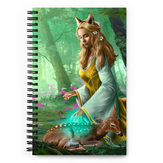 Beautiful Spiral Notebook - Kitsune Healer